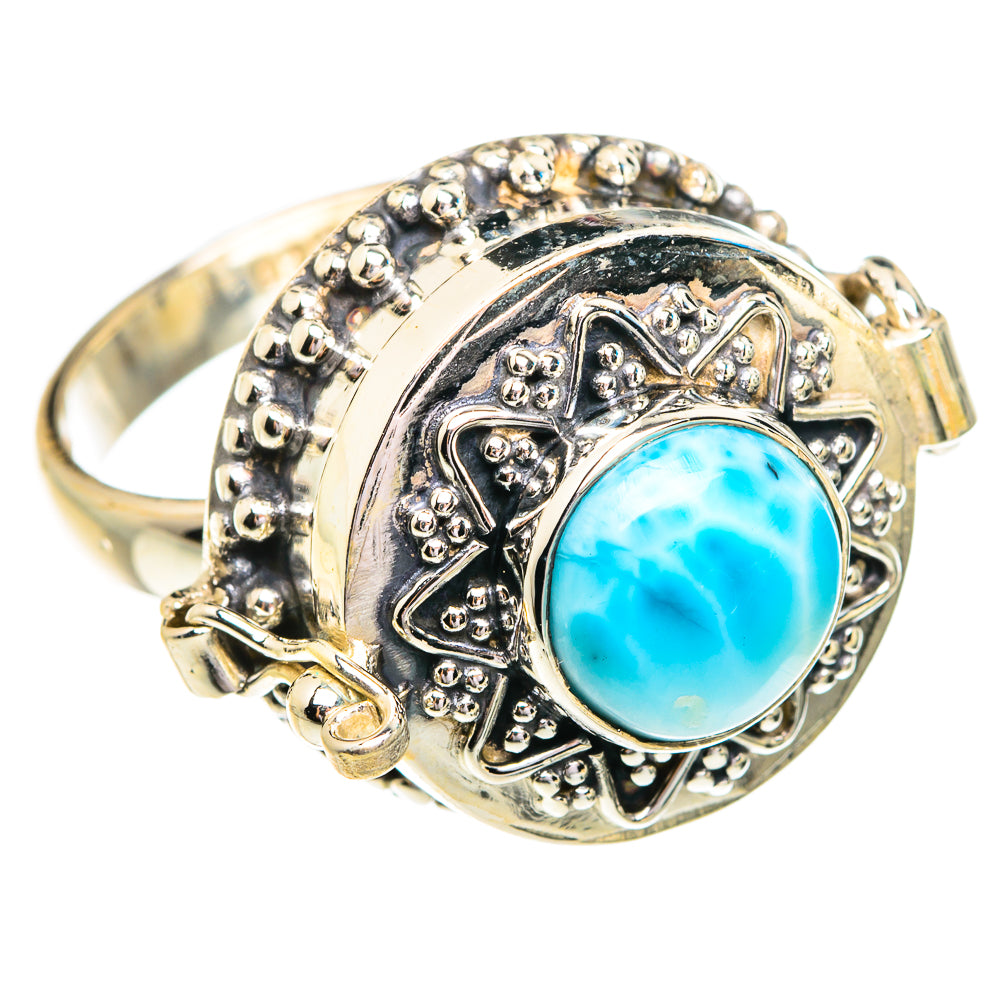 Larimar Rings handcrafted by Anasilvercos - RING77002