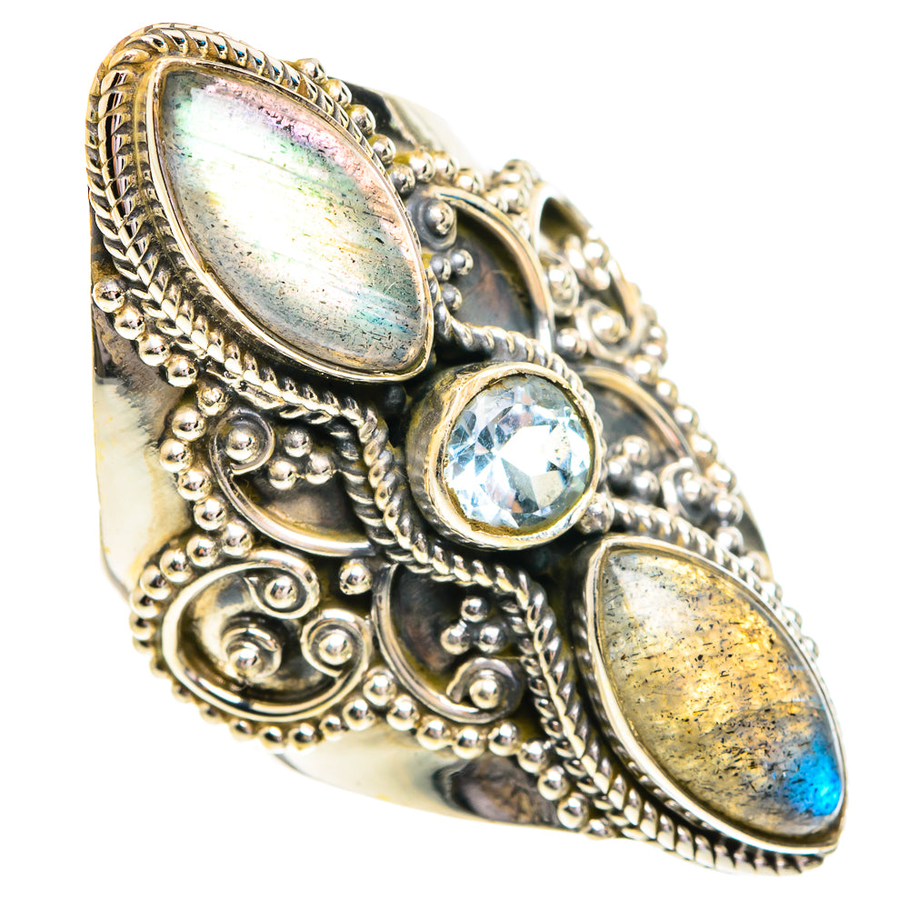 Labradorite Rings handcrafted by Anasilvercos - RING77021