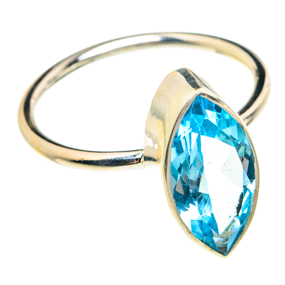 Blue Topaz Rings handcrafted by Anasilvercos - RING77025