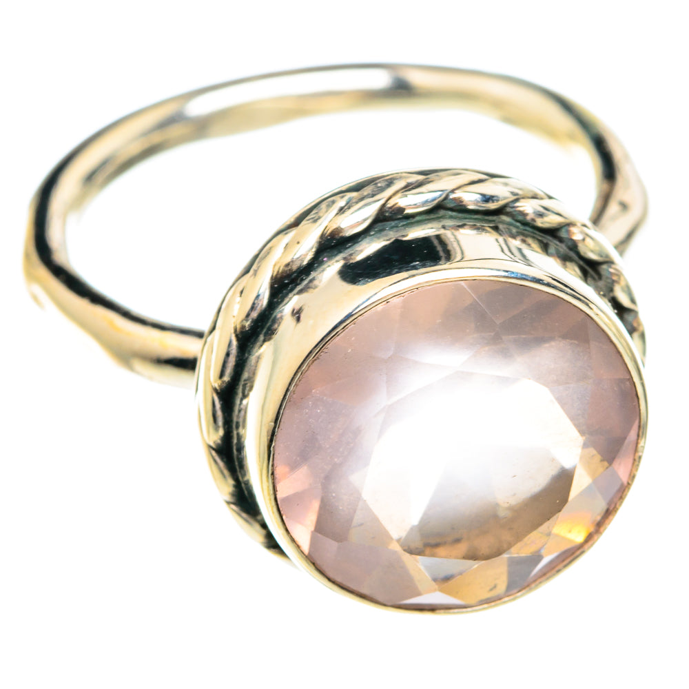 Rose Quartz Rings handcrafted by Anasilvercos - RING77037