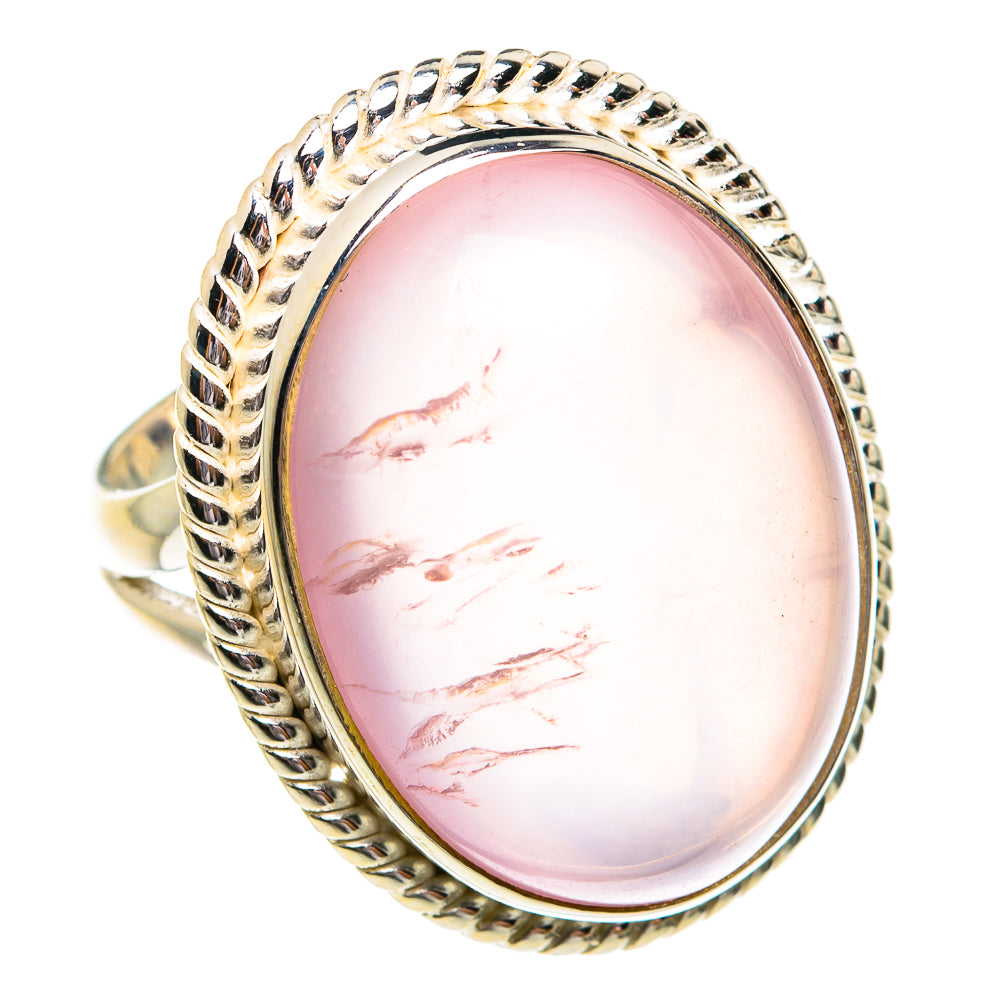 Rose Quartz Rings handcrafted by Anasilvercos - RING77038