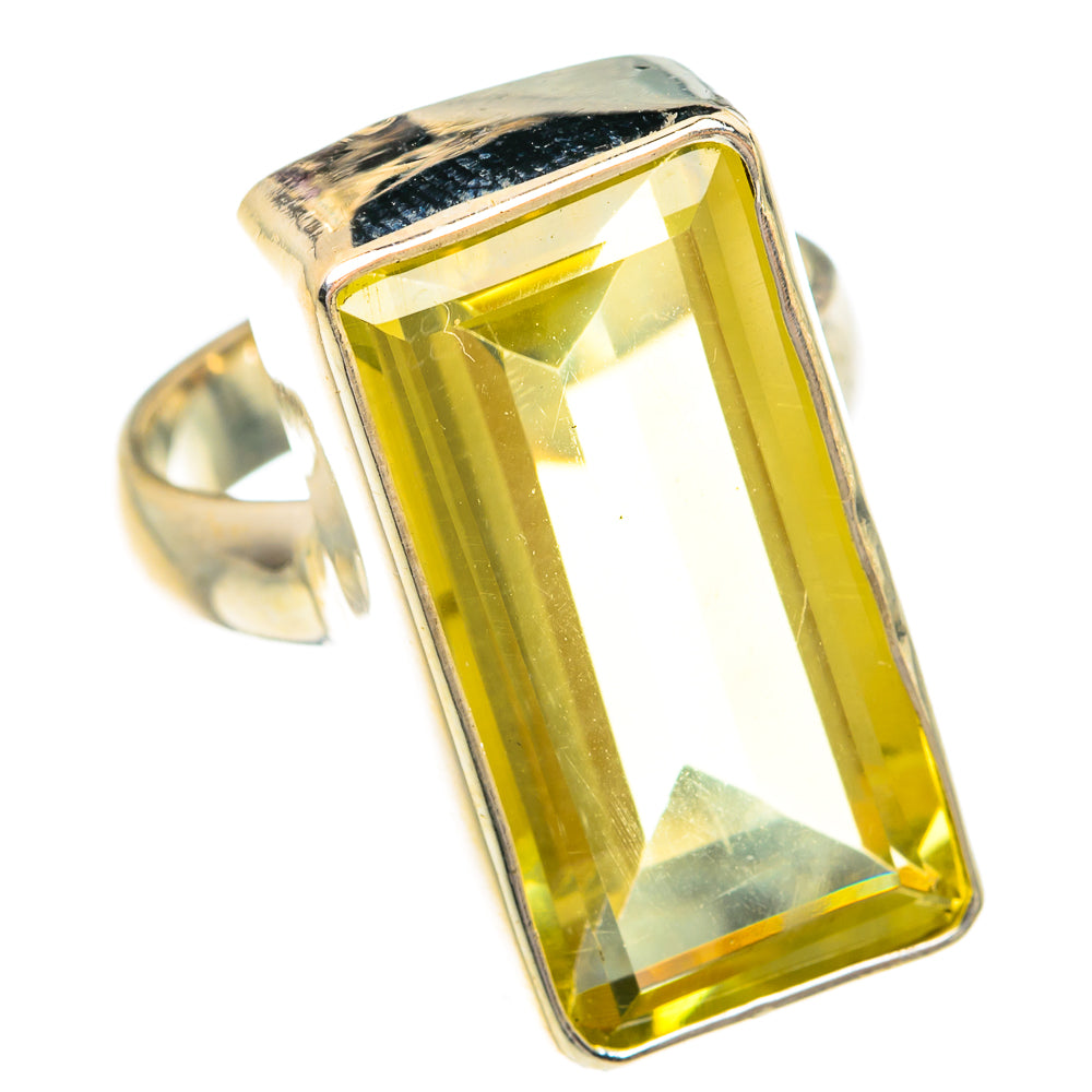 Lemon Quartz Rings handcrafted by Anasilvercos - RING77053