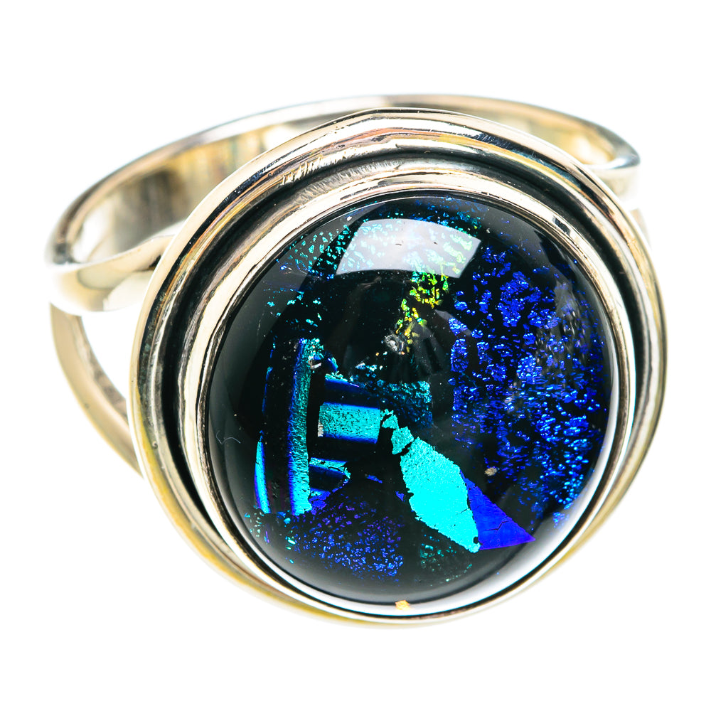 Dichroic Glass Rings handcrafted by Anasilvercos - RING77054