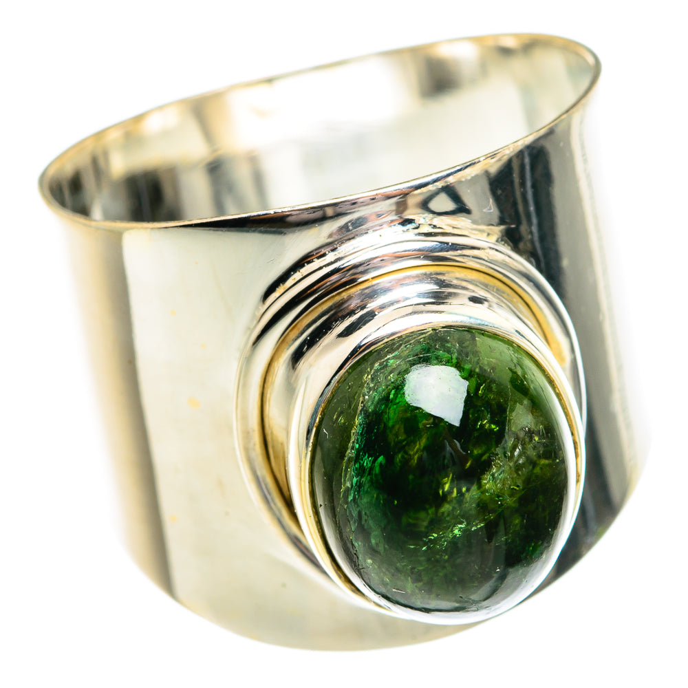Green Tourmaline Rings handcrafted by Anasilvercos - RING77062