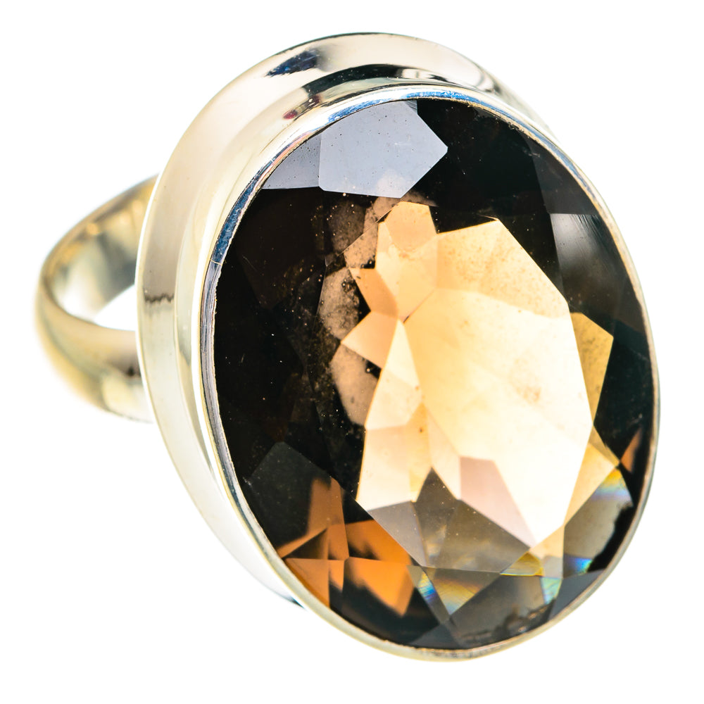 Smoky Quartz Rings handcrafted by Anasilvercos - RING77065