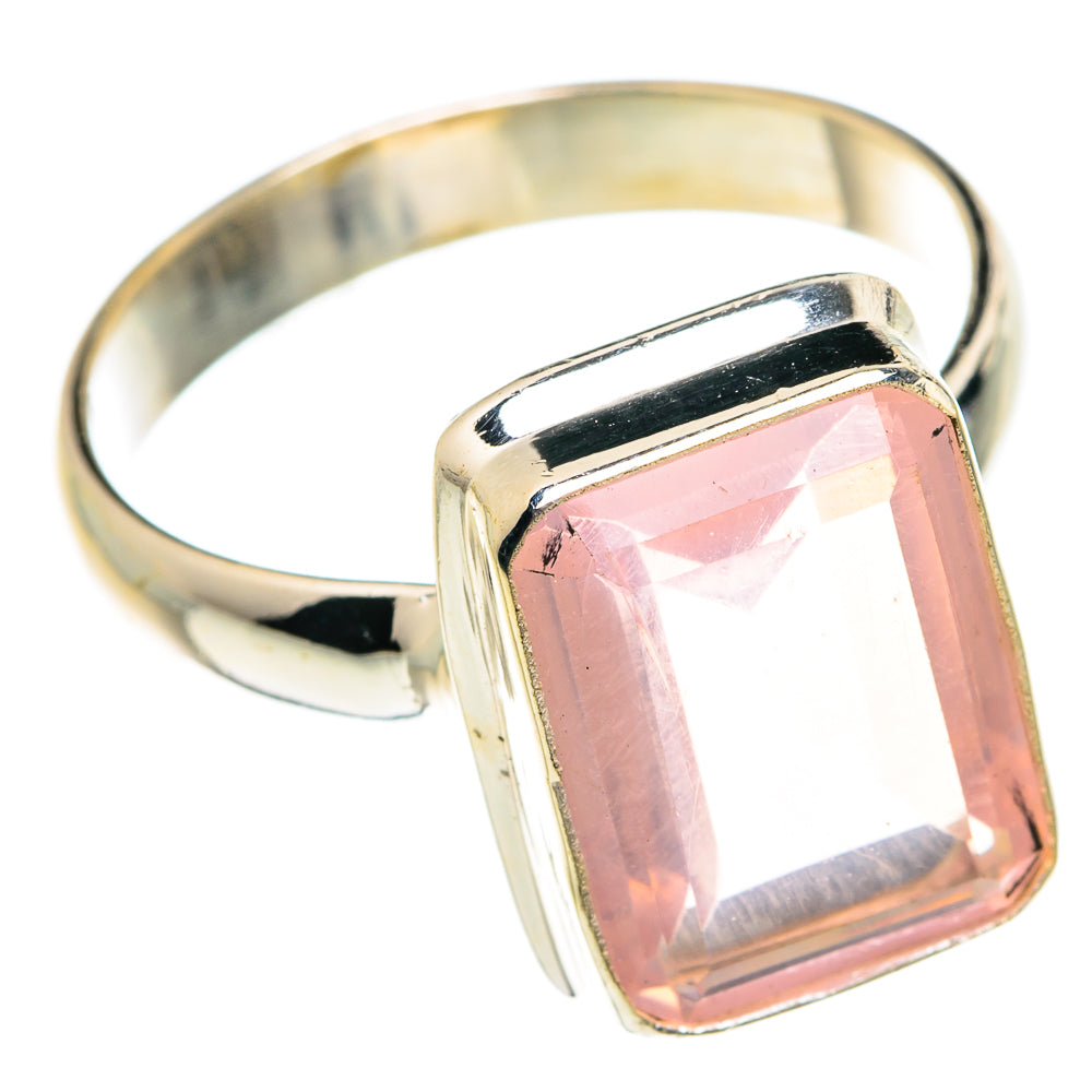 Rose Quartz Rings handcrafted by Anasilvercos - RING77068