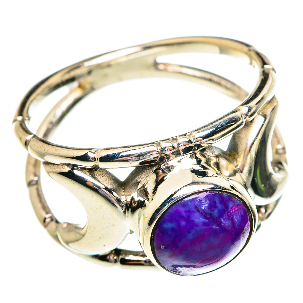 Purple Copper Composite Turquoise Rings handcrafted by Anasilvercos - RING77073