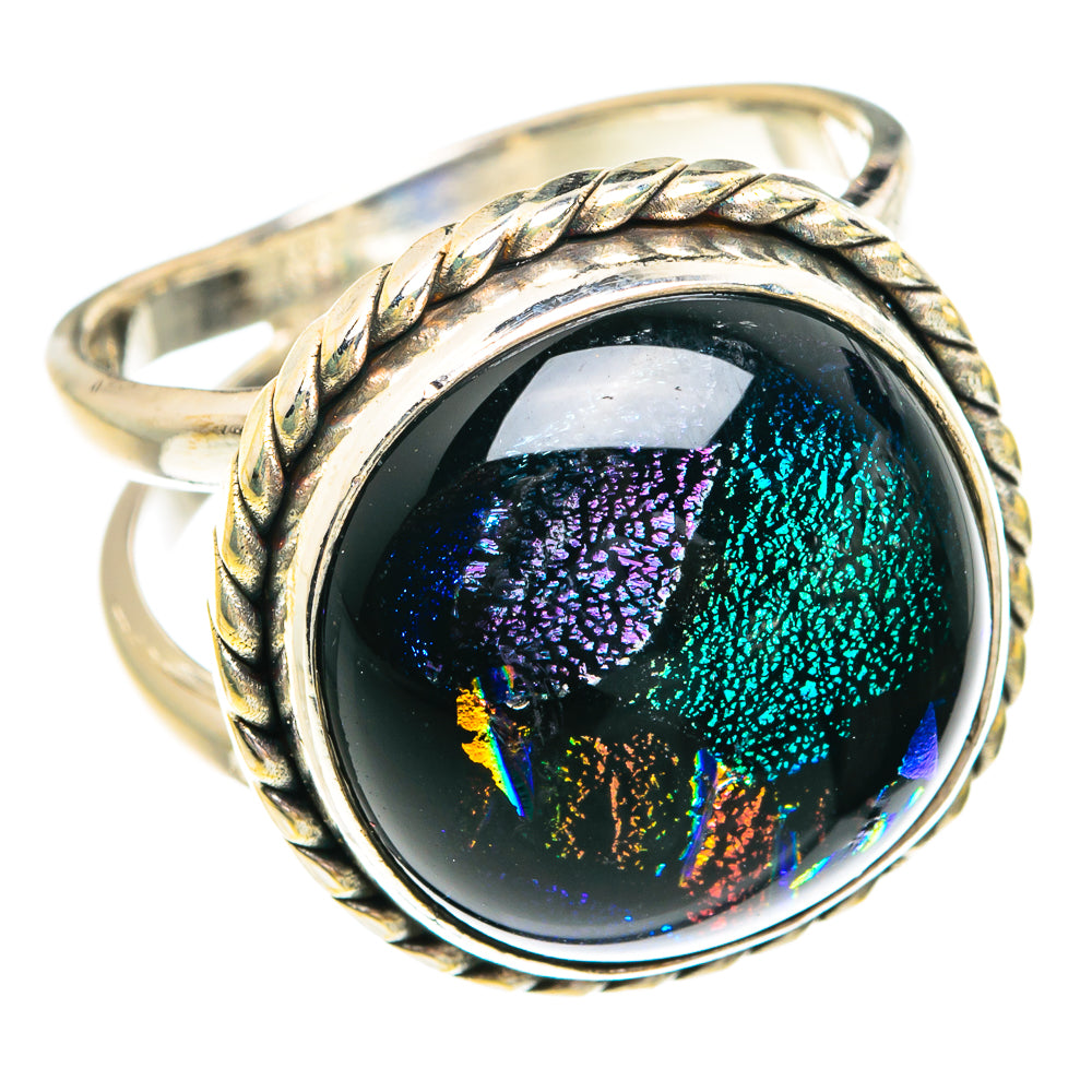 Dichroic Glass Rings handcrafted by Anasilvercos - RING77080