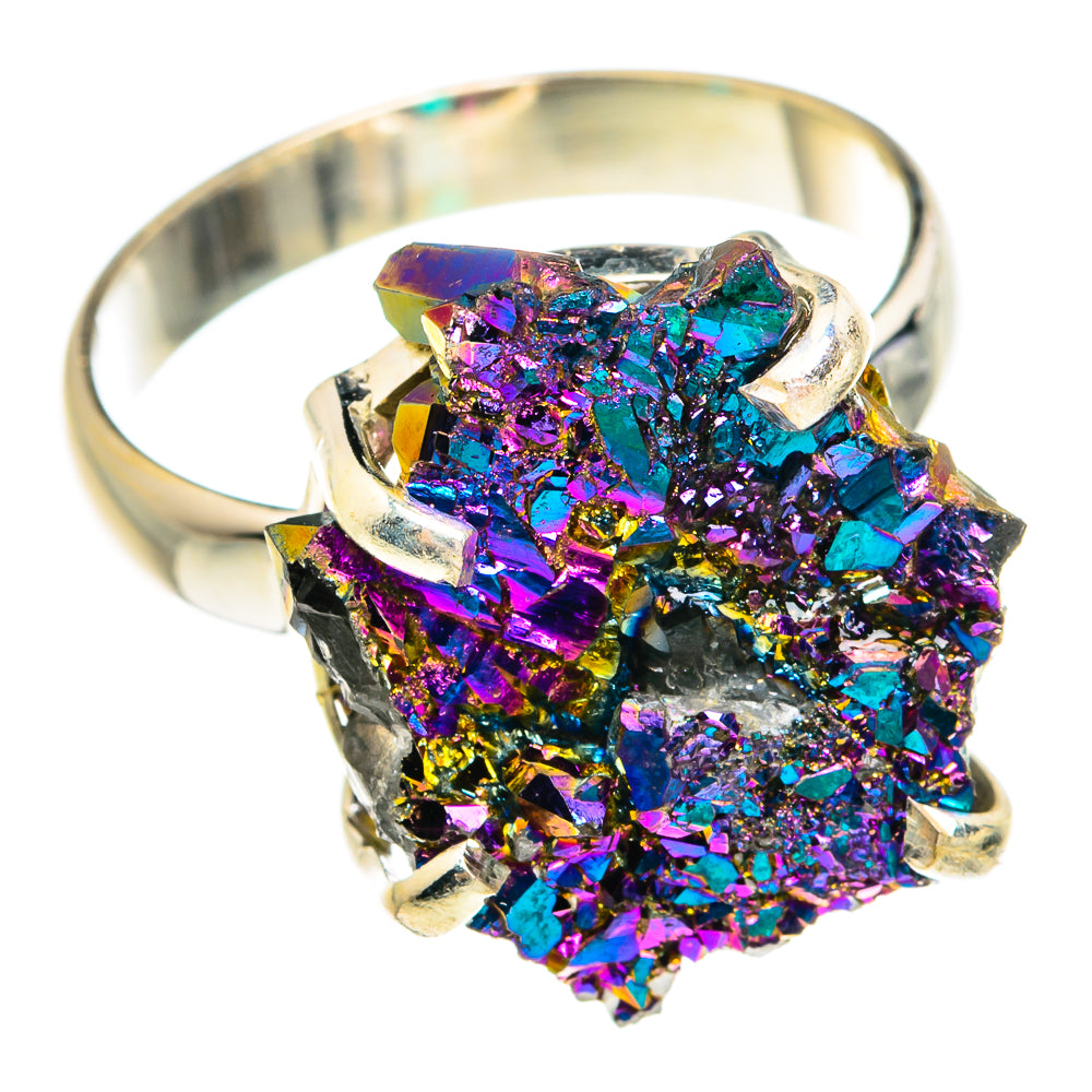 Titanium Sunshine Druzy Rings handcrafted by Anasilvercos - RING77110