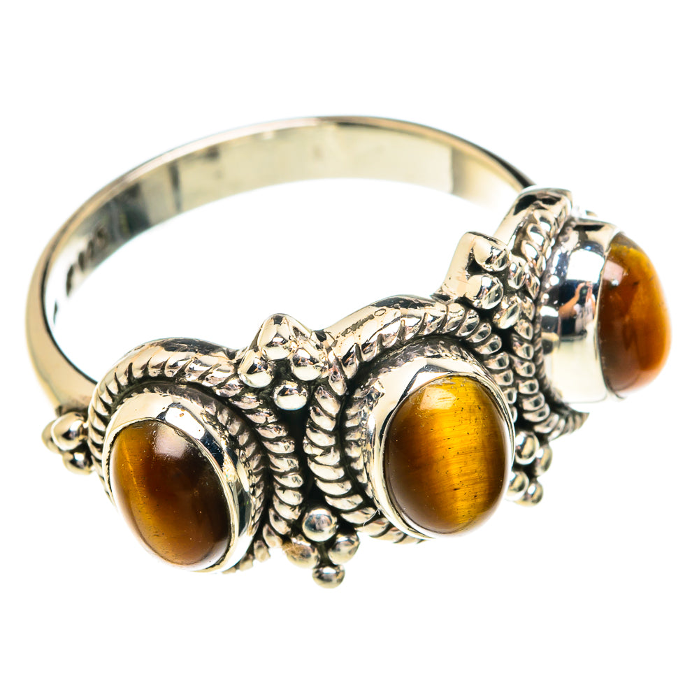Tiger Eye Rings handcrafted by Anasilvercos - RING77121