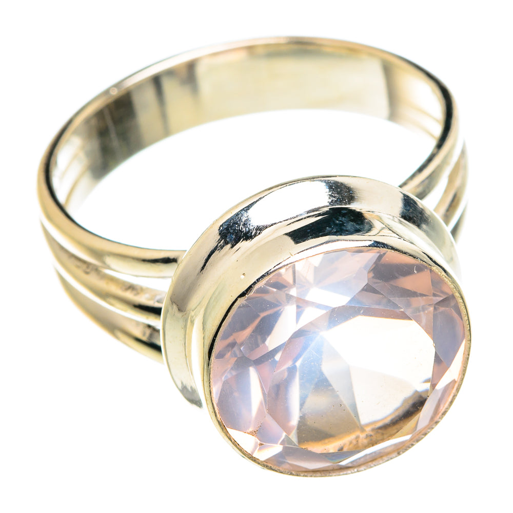 Rose Quartz Rings handcrafted by Anasilvercos - RING77125