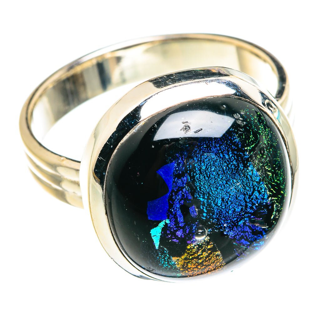 Dichroic Glass Rings handcrafted by Anasilvercos - RING77138