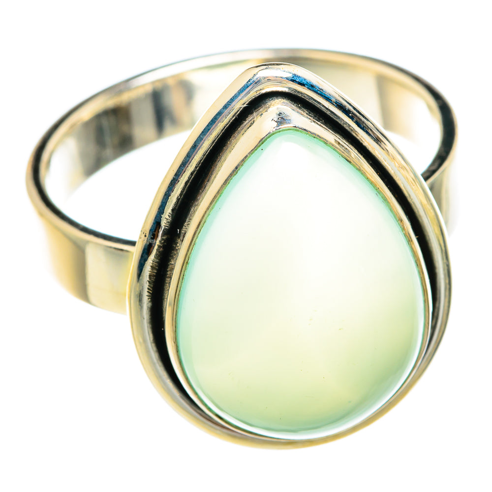 Aqua Chalcedony Rings handcrafted by Anasilvercos - RING77144