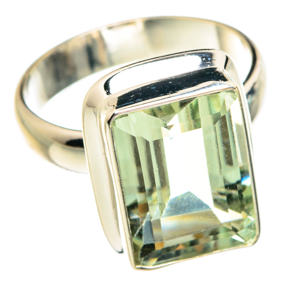 Green Amethyst Rings handcrafted by Anasilvercos - RING77148