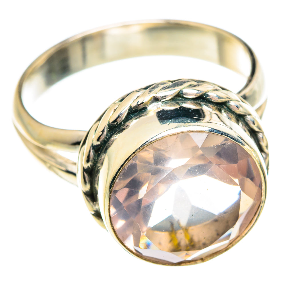 Rose Quartz Rings handcrafted by Anasilvercos - RING77153
