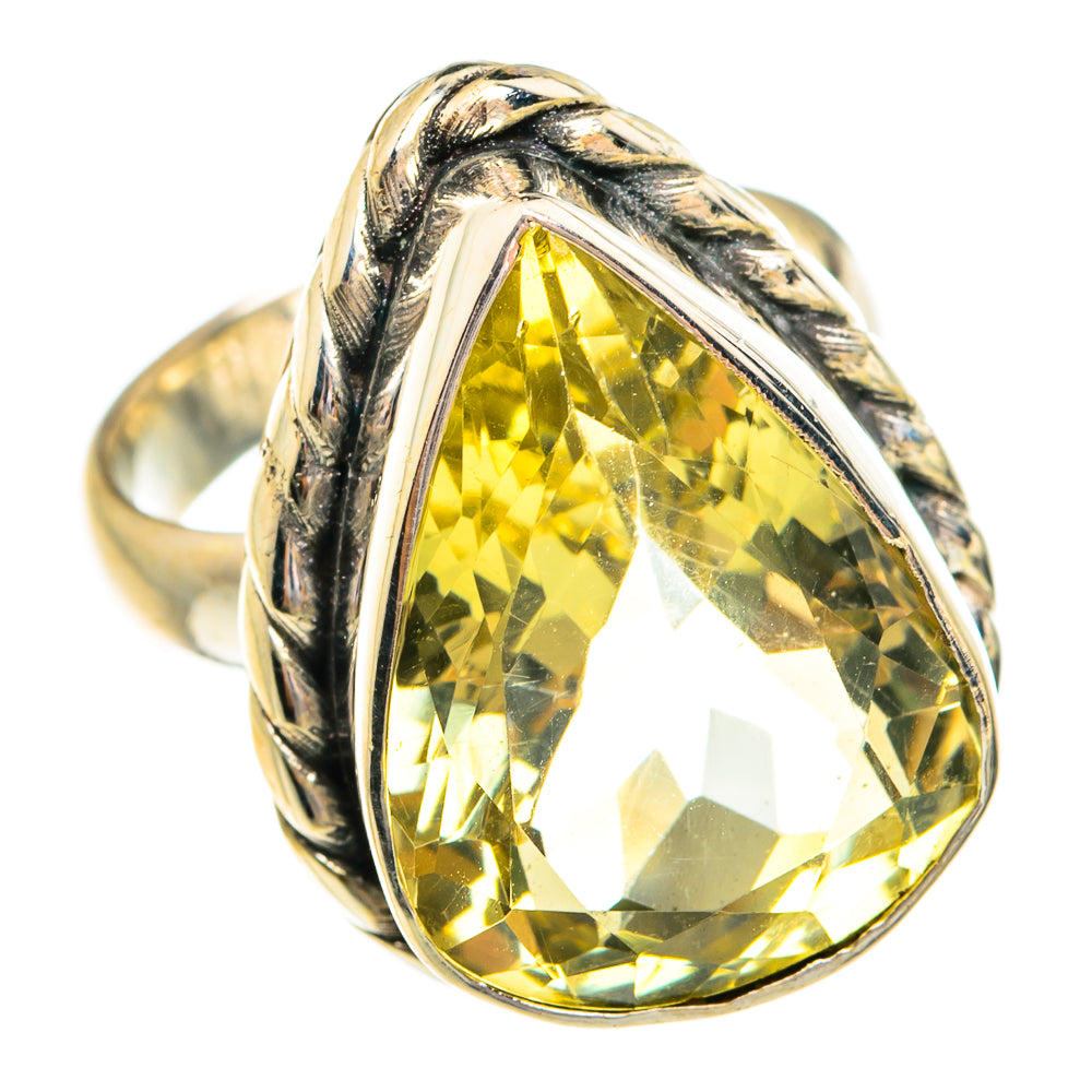 Lemon Quartz Rings handcrafted by Anasilvercos - RING77164