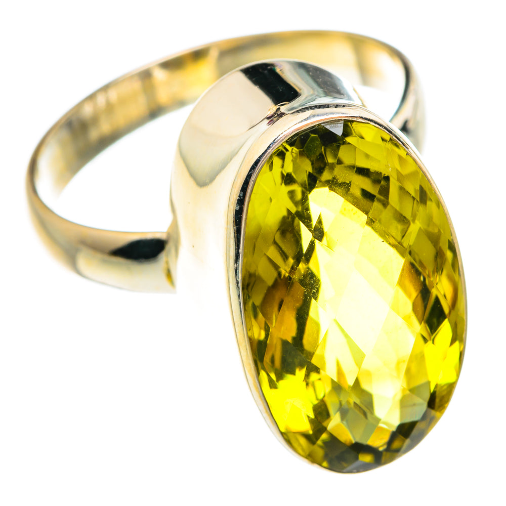 Lemon Quartz Rings handcrafted by Anasilvercos - RING77165