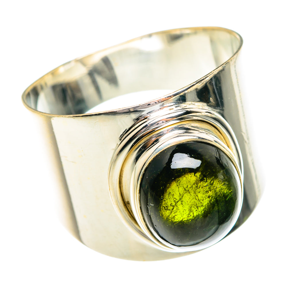 Green Tourmaline Rings handcrafted by Anasilvercos - RING77174