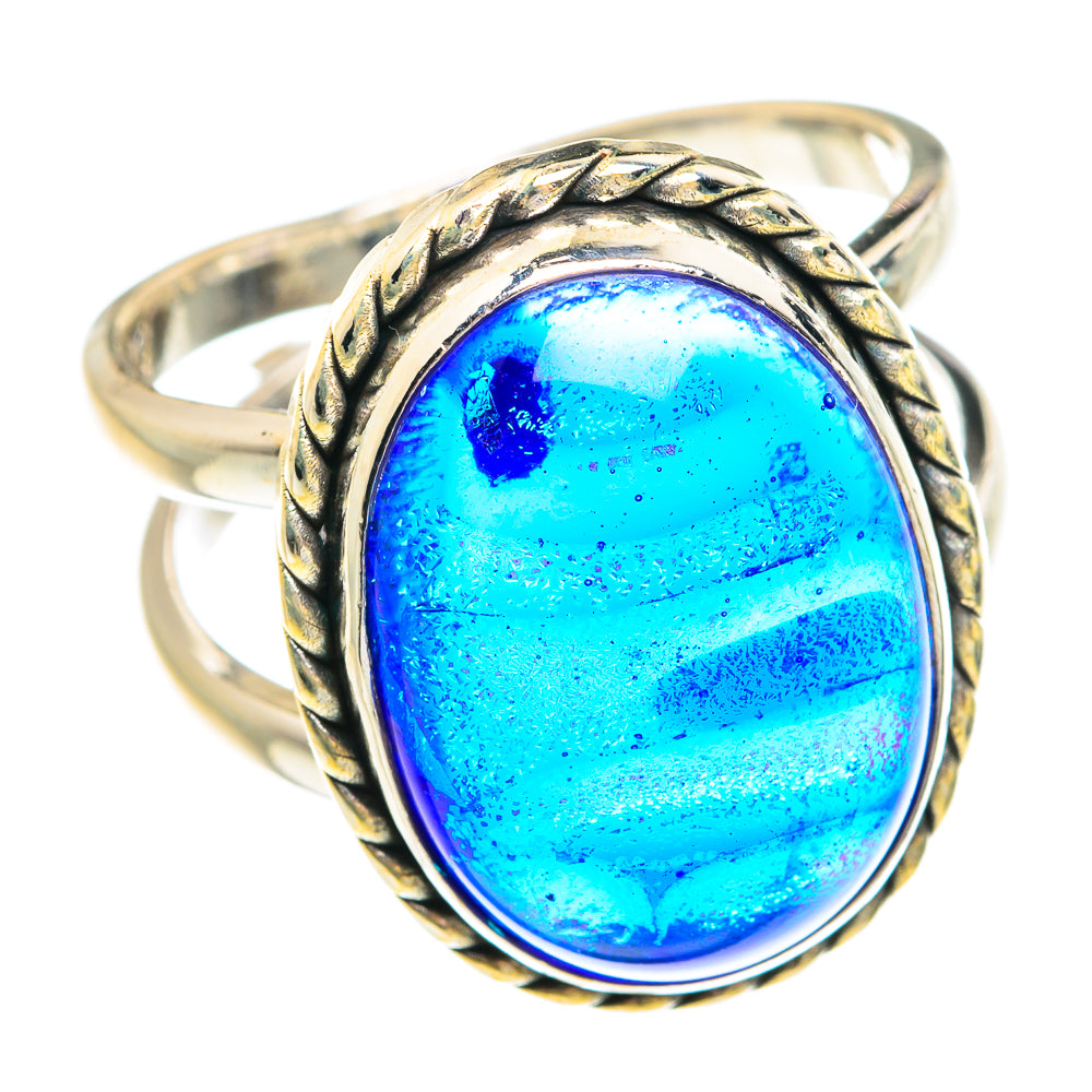 Dichroic Glass Rings handcrafted by Anasilvercos - RING77192