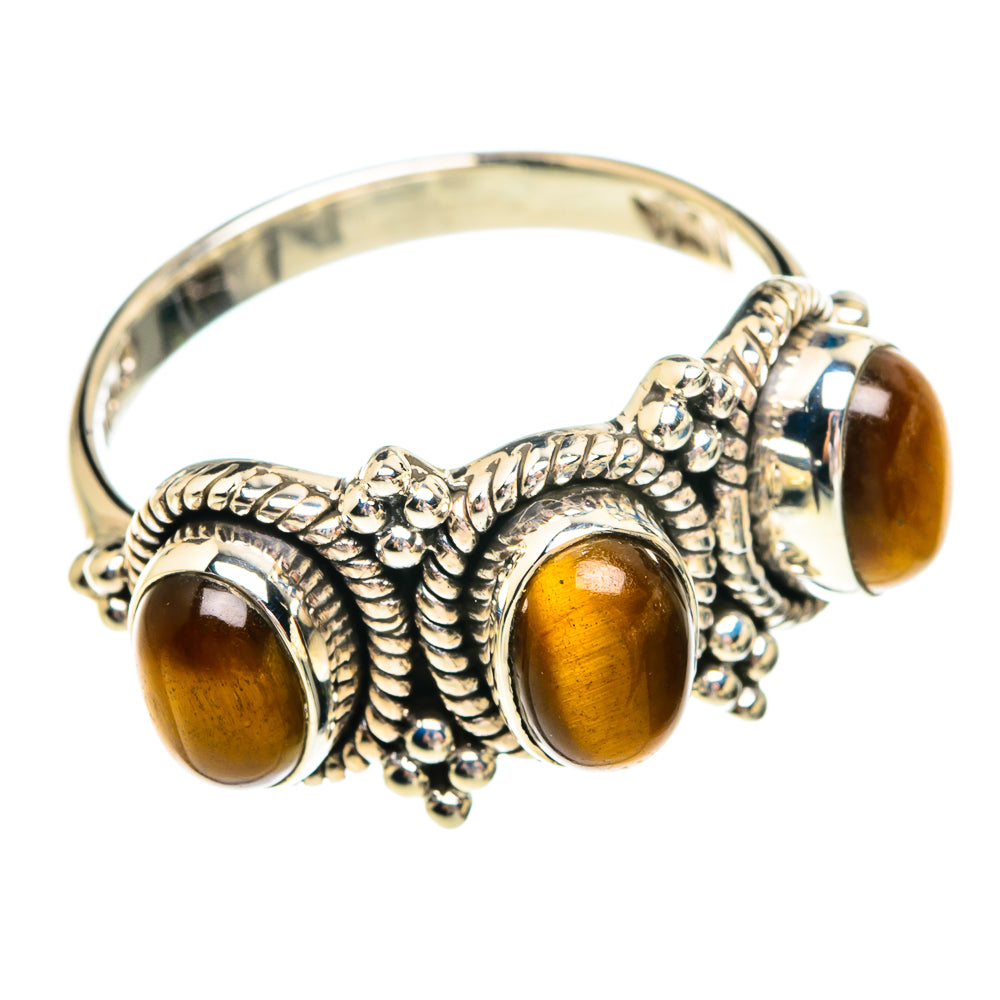 Tiger Eye Rings handcrafted by Anasilvercos - RING77203