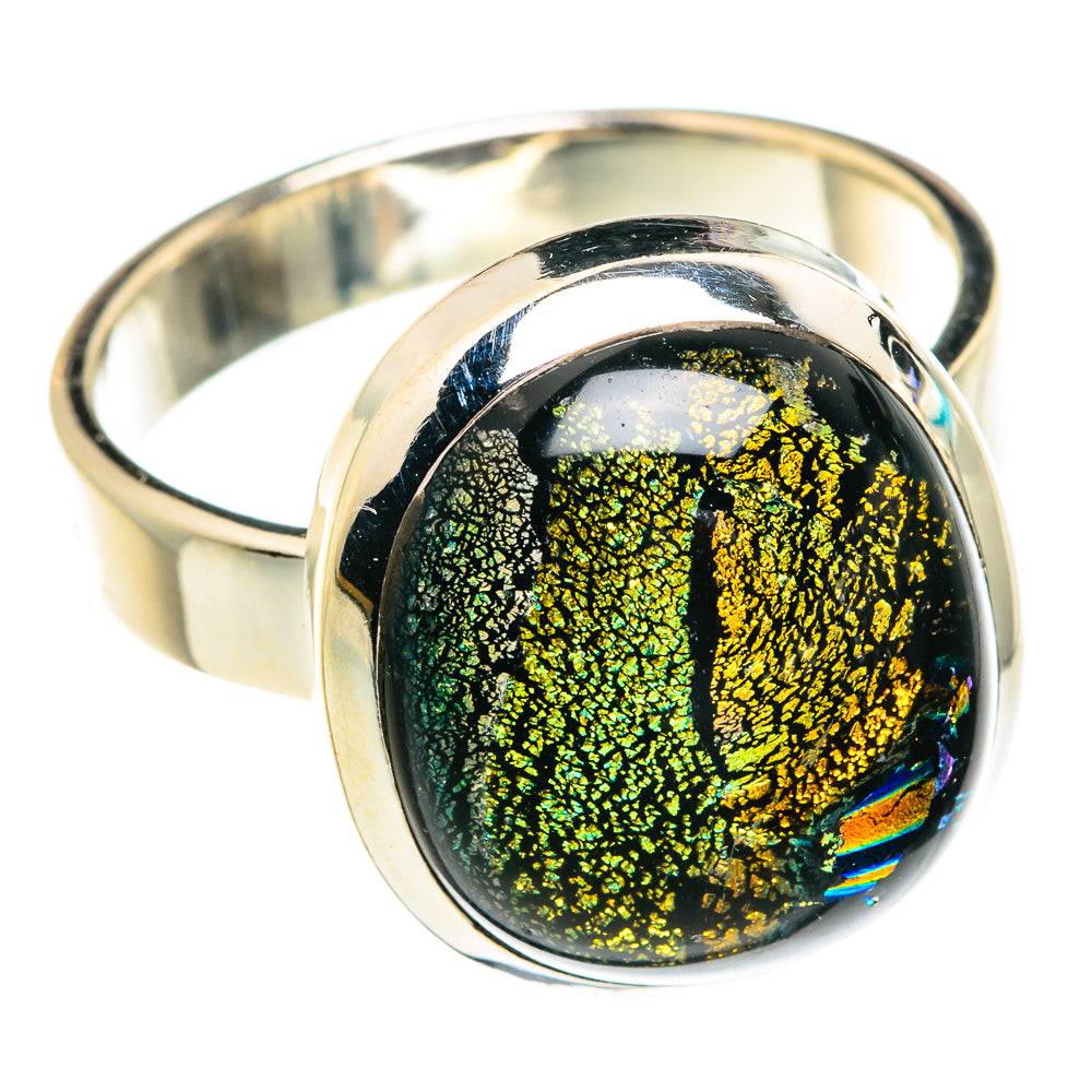 Dichroic Glass Rings handcrafted by Anasilvercos - RING77207
