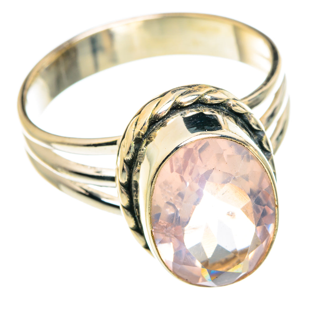 Rose Quartz Rings handcrafted by Anasilvercos - RING77232