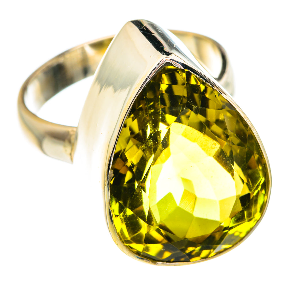 Lemon Quartz Rings handcrafted by Anasilvercos - RING77245