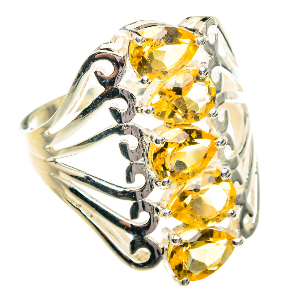 Mandarin Citrine Rings handcrafted by Anasilvercos - RING77255