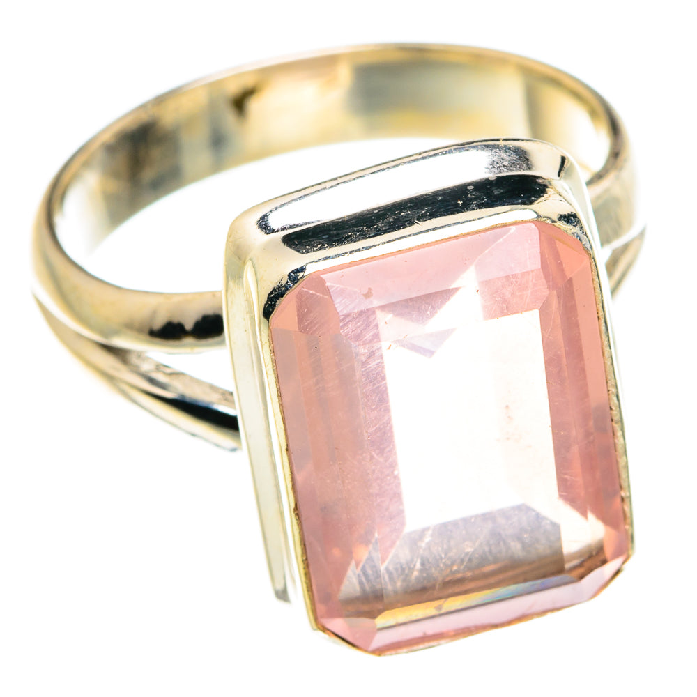 Rose Quartz Rings handcrafted by Anasilvercos - RING77259