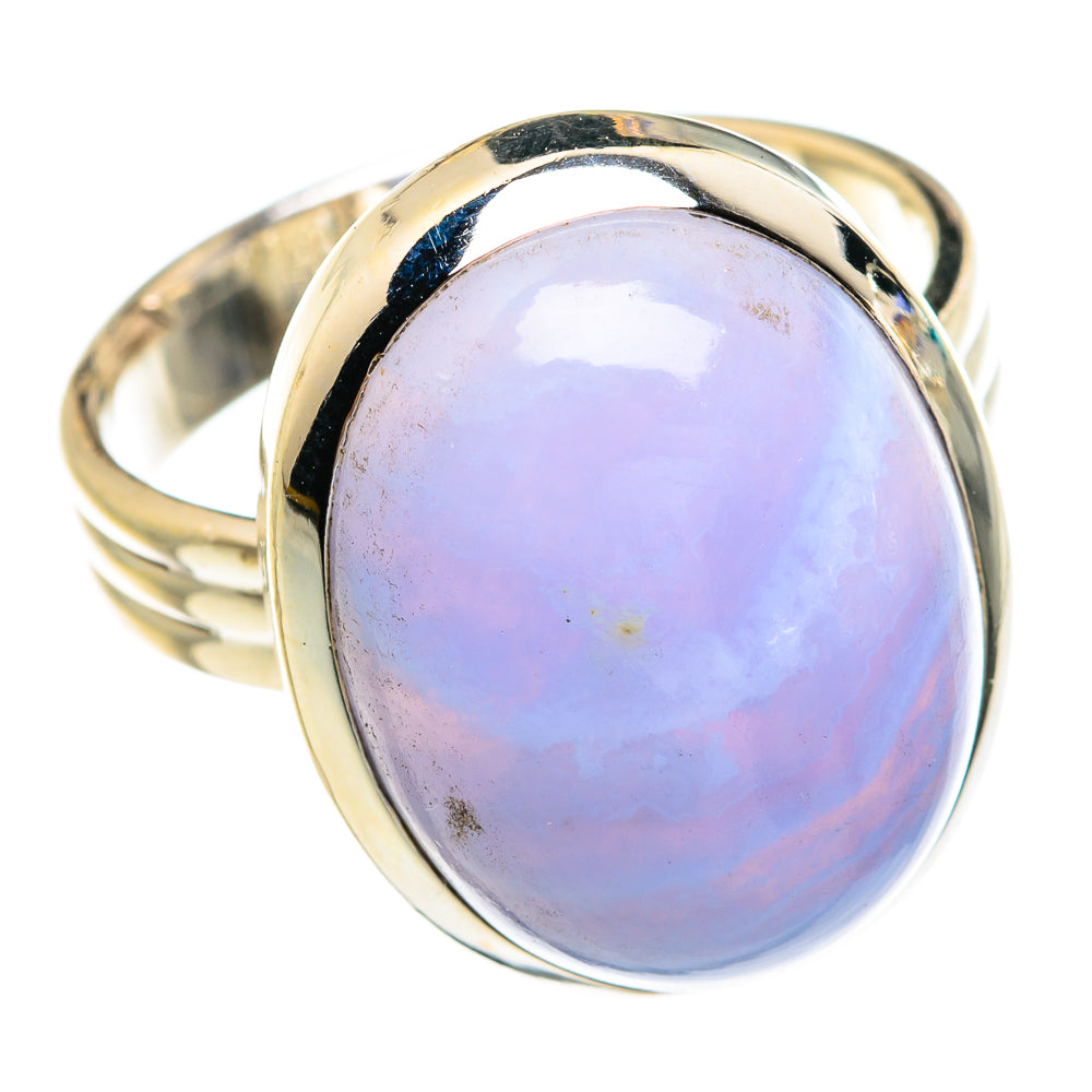 Blue Lace Agate Rings handcrafted by Anasilvercos - RING77275