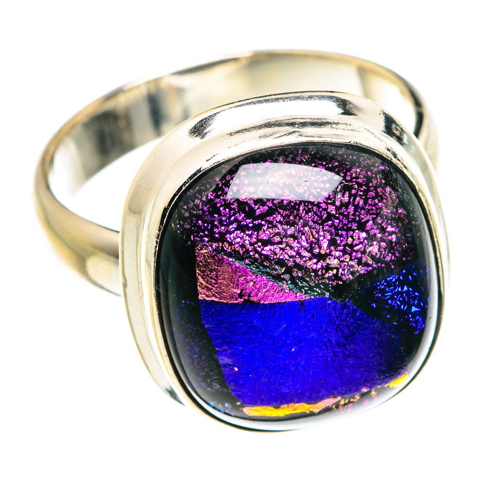 Dichroic Glass Rings handcrafted by Anasilvercos - RING77277