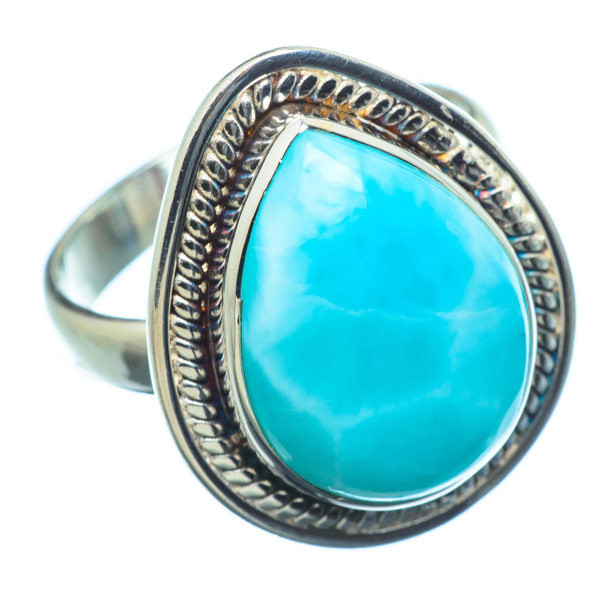 Larimar Rings handcrafted by Anasilvercos - RING7728