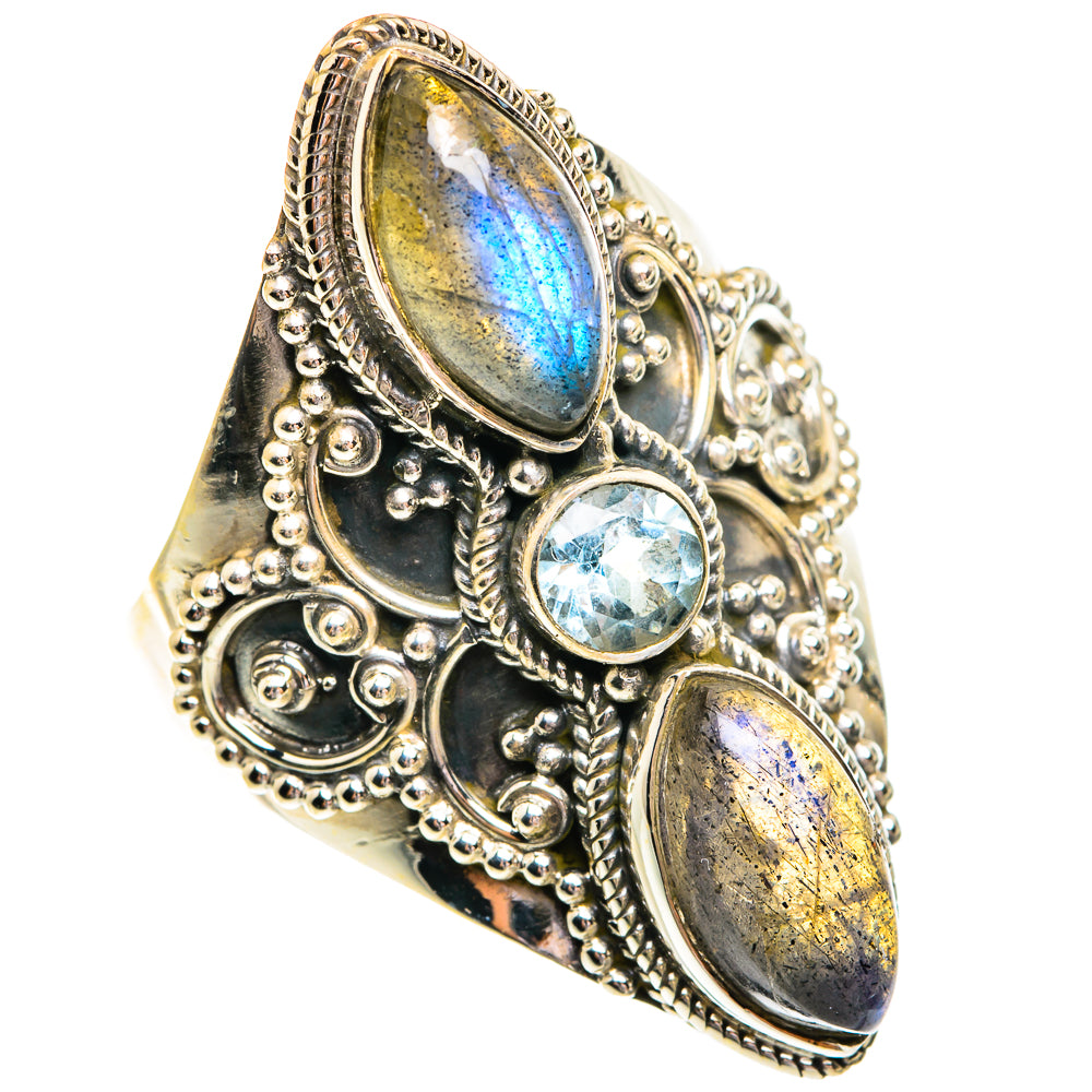 Labradorite Rings handcrafted by Anasilvercos - RING77287