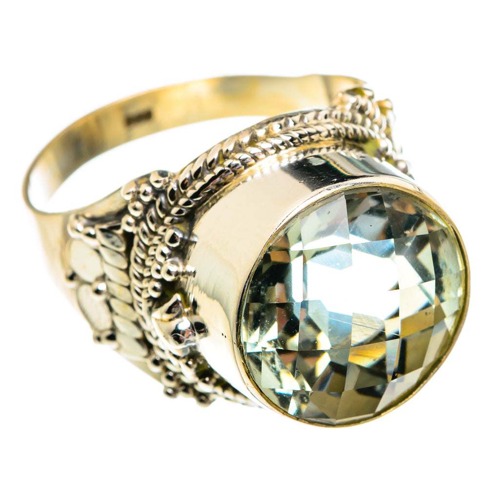 Green Amethyst Rings handcrafted by Anasilvercos - RING77291