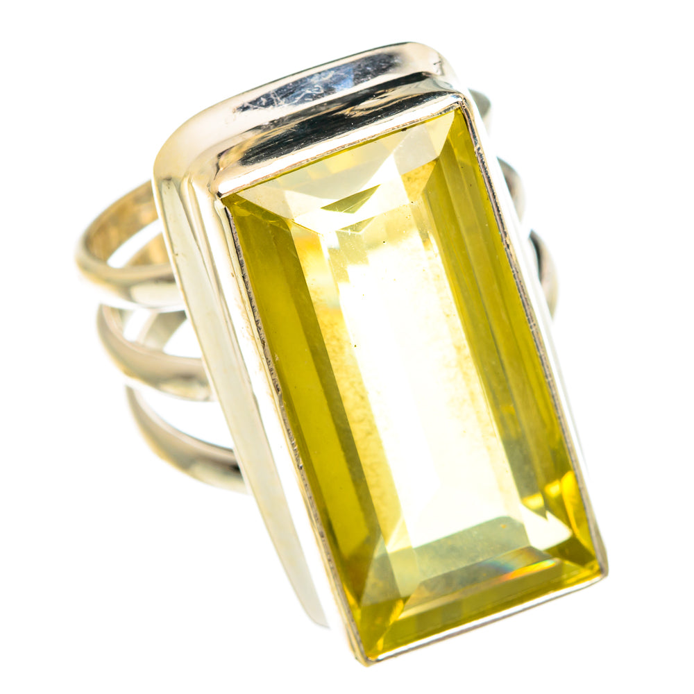 Lemon Quartz Rings handcrafted by Anasilvercos - RING77319
