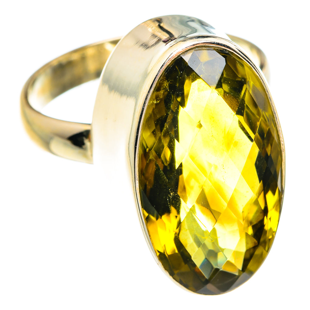Lemon Quartz Rings handcrafted by Anasilvercos - RING77320