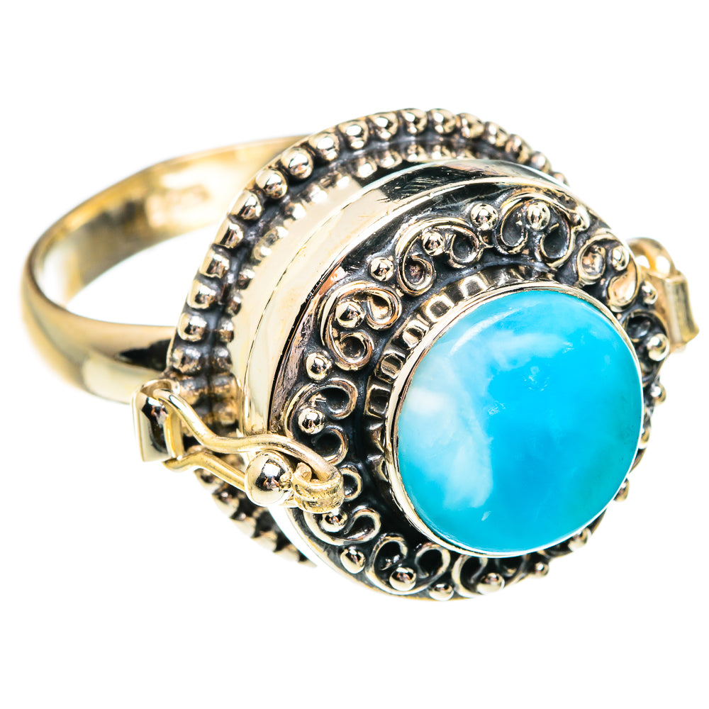 Larimar Rings handcrafted by Anasilvercos - RING77328