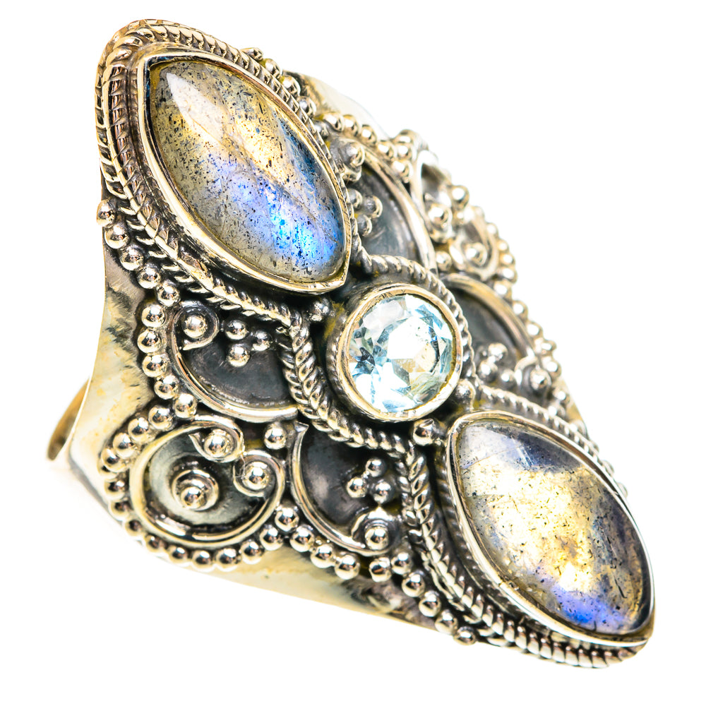 Labradorite Rings handcrafted by Anasilvercos - RING77331