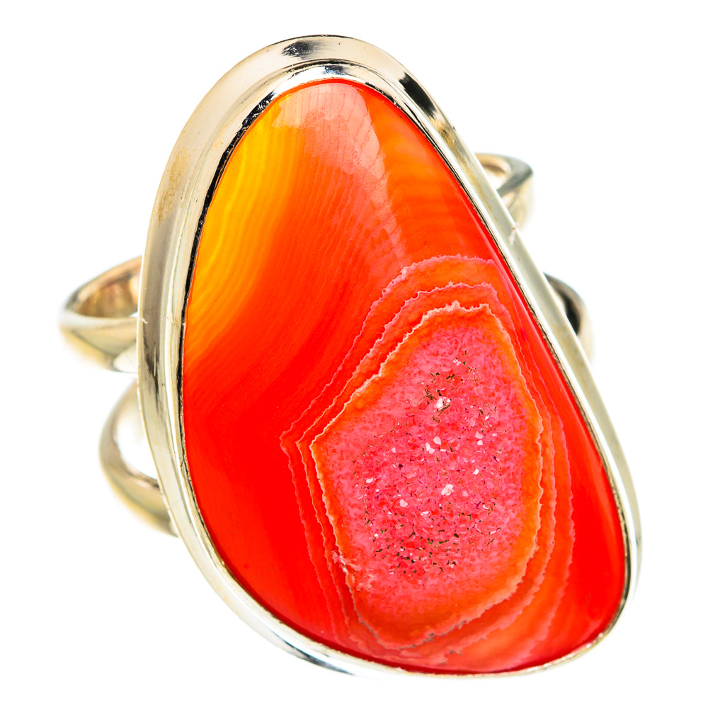 Pink Botswana Agate Rings handcrafted by Anasilvercos - RING77340