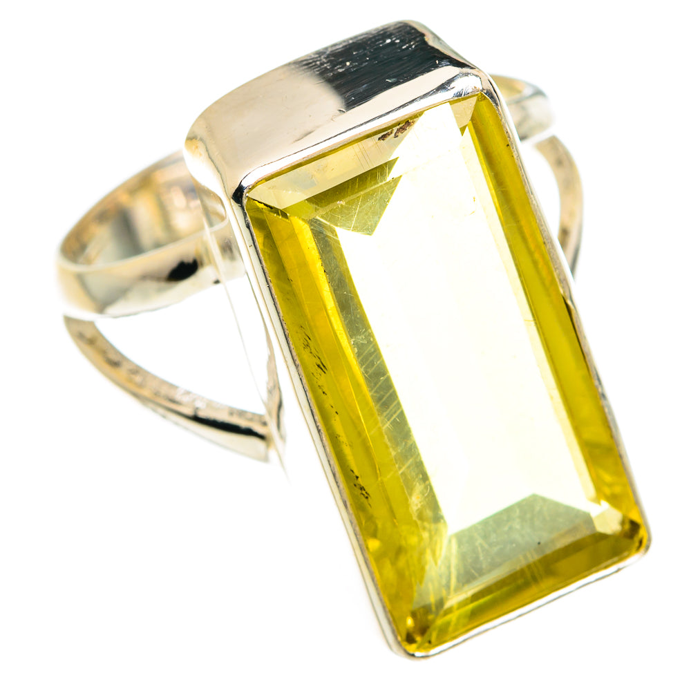 Lemon Quartz Rings handcrafted by Anasilvercos - RING77361