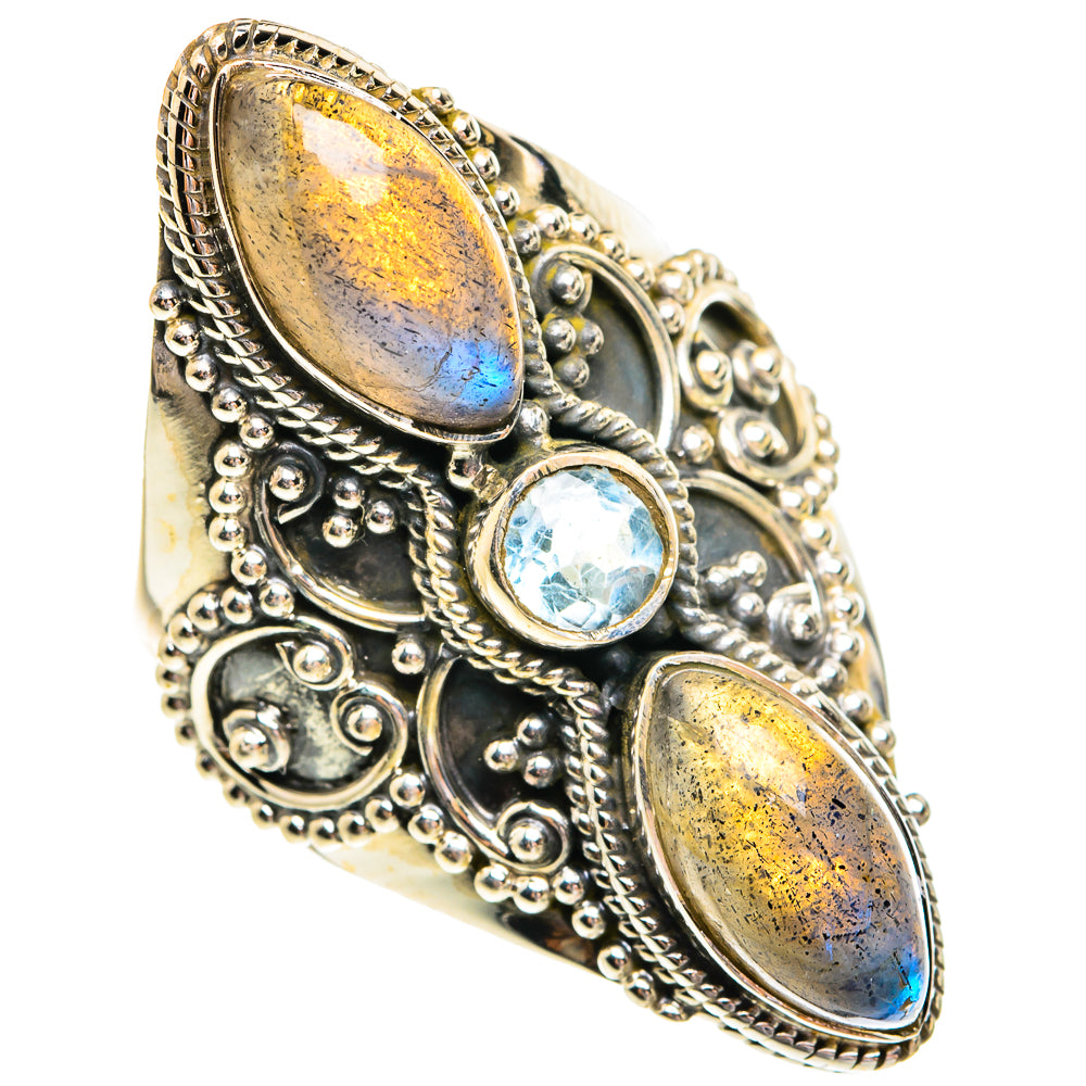 Labradorite Rings handcrafted by Anasilvercos - RING77362