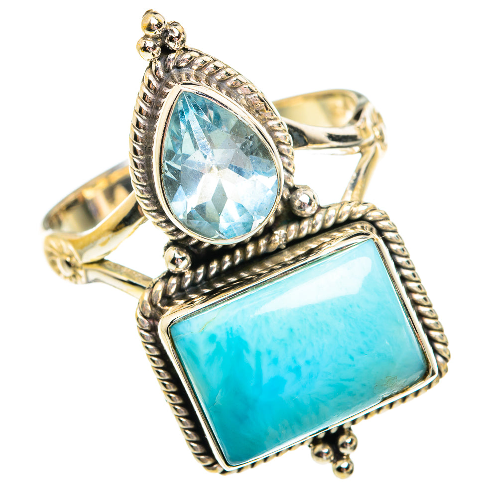 Larimar Rings handcrafted by Anasilvercos - RING77368