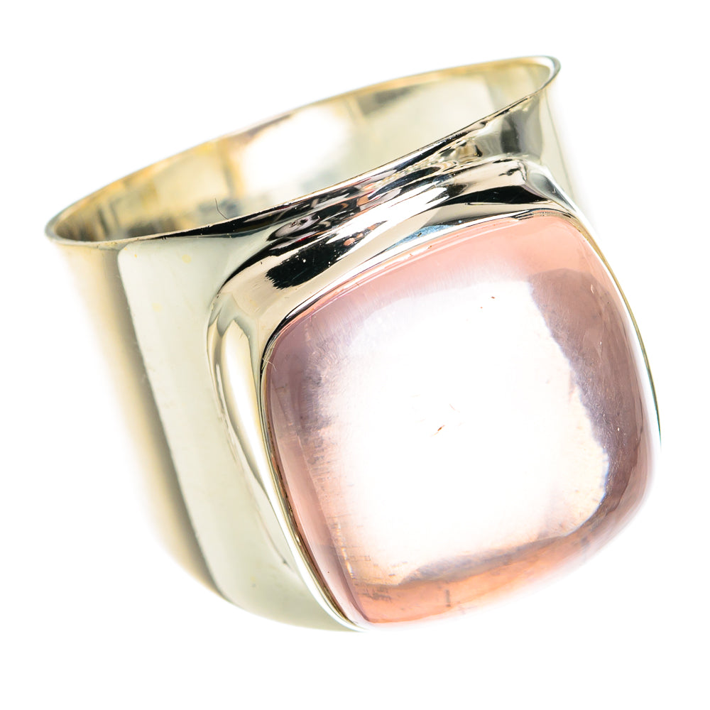 Rose Quartz Rings handcrafted by Anasilvercos - RING77392
