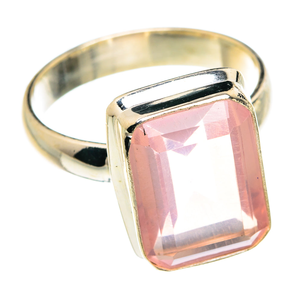 Rose Quartz Rings handcrafted by Anasilvercos - RING77395