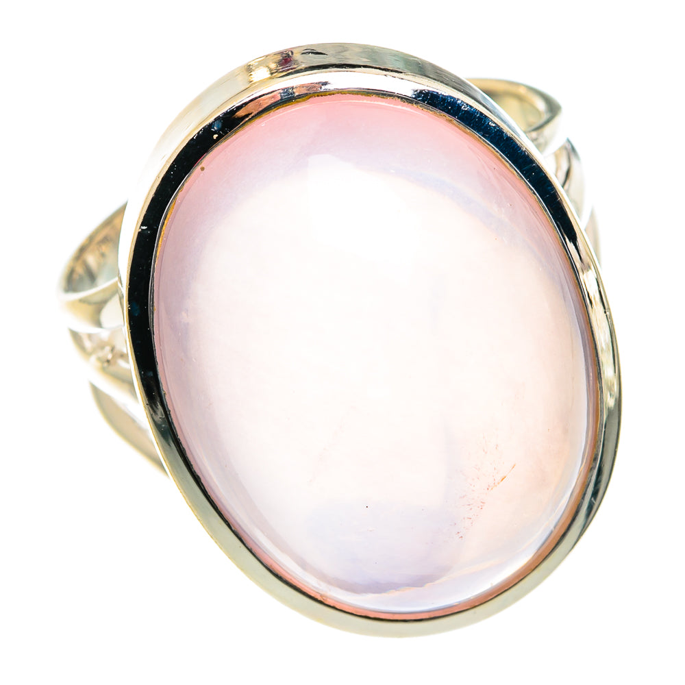 Rose Quartz Rings handcrafted by Anasilvercos - RING77396