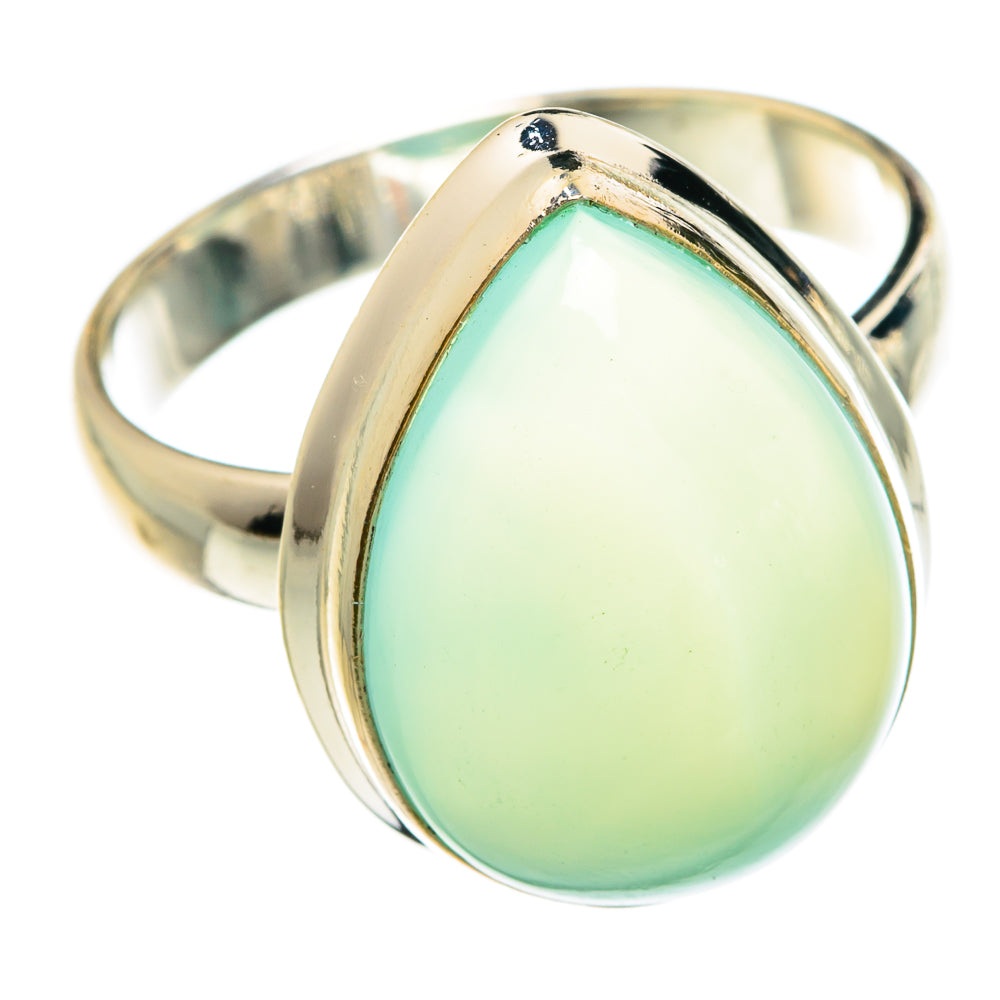 Aqua Chalcedony Rings handcrafted by Anasilvercos - RING77412