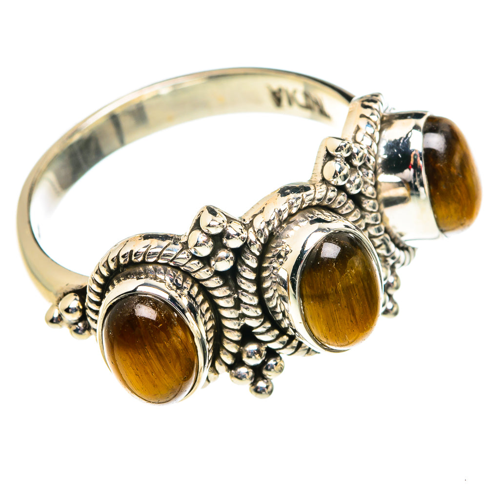 Tiger Eye Rings handcrafted by Anasilvercos - RING77419