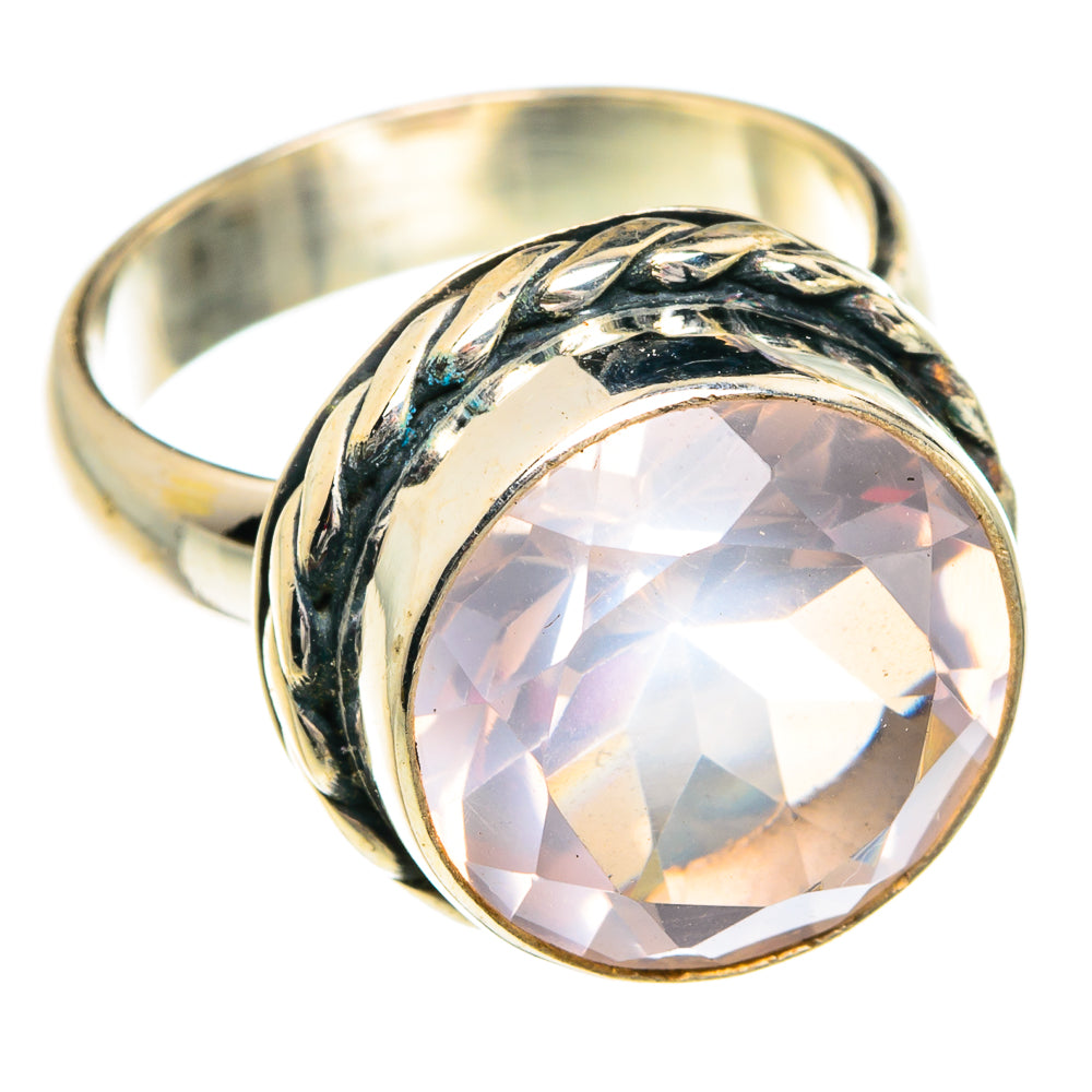Rose Quartz Rings handcrafted by Anasilvercos - RING77424
