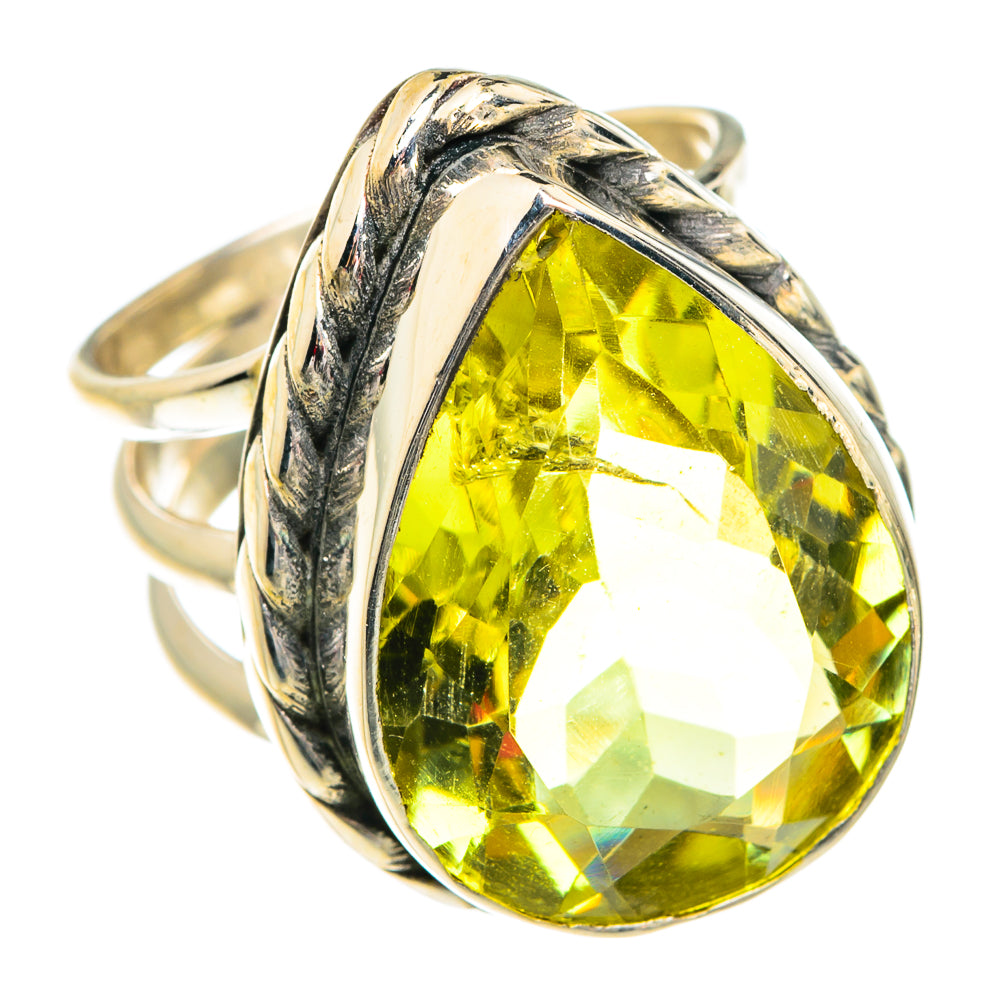 Lemon Quartz Rings handcrafted by Anasilvercos - RING77443