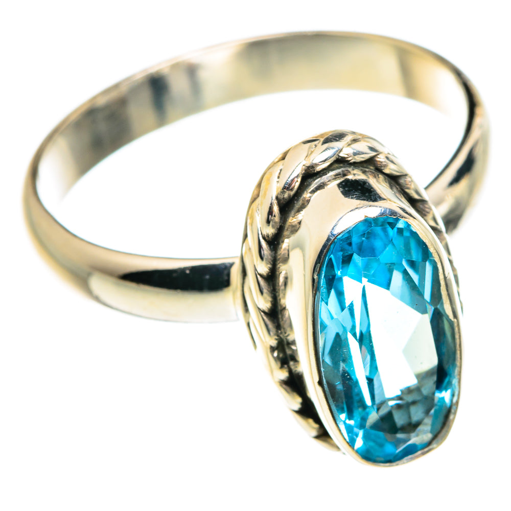 Blue Topaz Rings handcrafted by Anasilvercos - RING77446